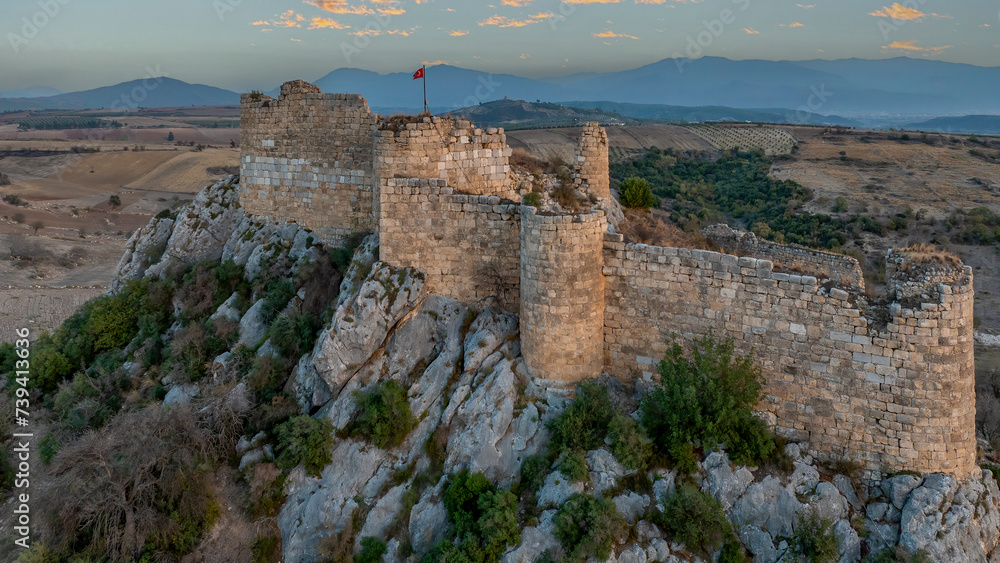 The castle in Castabala antique city in Osmaniye, located in southern Turkey