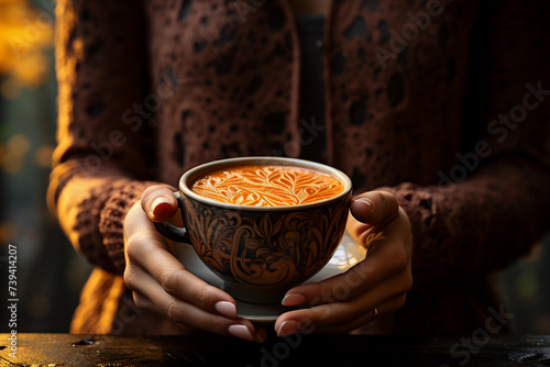Created with generative AI modern technology image of roasted aromatic cafe beans for delicious drink