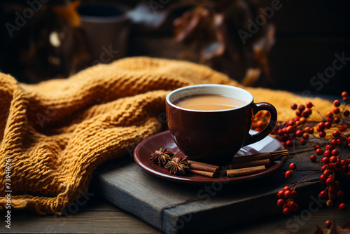 Created with generative AI modern technology image of roasted aromatic cafe beans for delicious drink