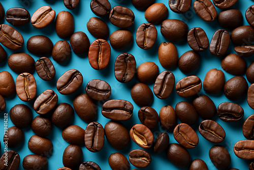 Created with generative AI modern technology image of roasted aromatic cafe beans for delicious drink