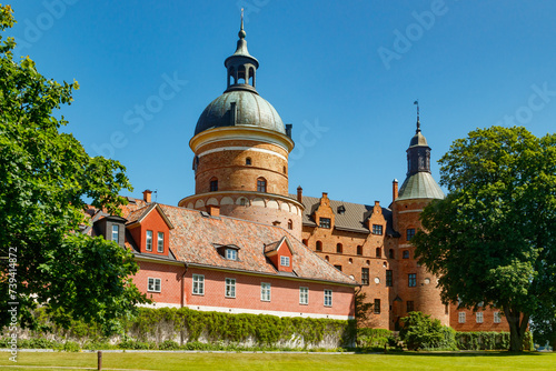 View of royal Gripsholms castle in Mariefred, Sweden photo