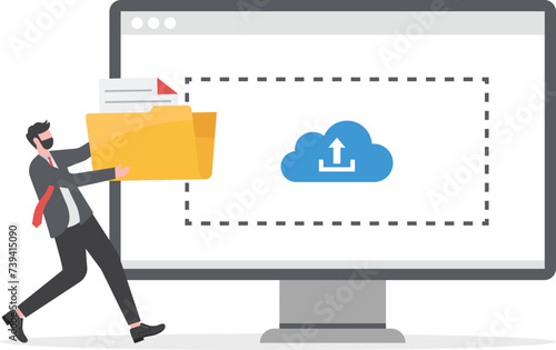 Modern flat files upload design concepts. Illustrations for websites, 

