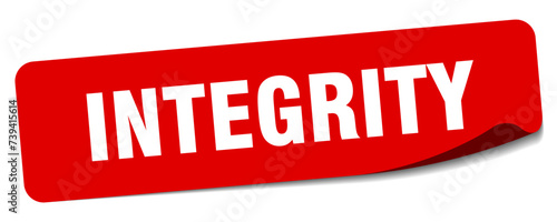 integrity sticker. integrity label