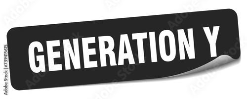 generation y sticker. generation y label