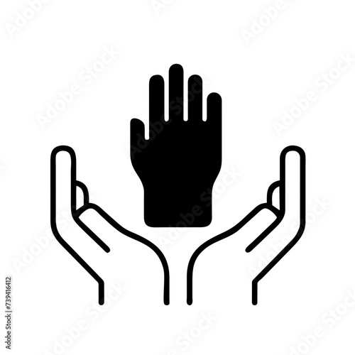 Vector Illustration: Embracing Freedom with Hands Held High