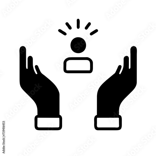 Vector Illustration: Embracing Freedom with Hands Held High