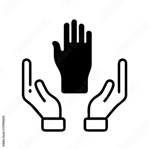 Vector Illustration: Embracing Freedom with Hands Held High