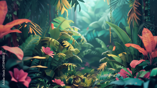 dreamy fantasy deep jungle