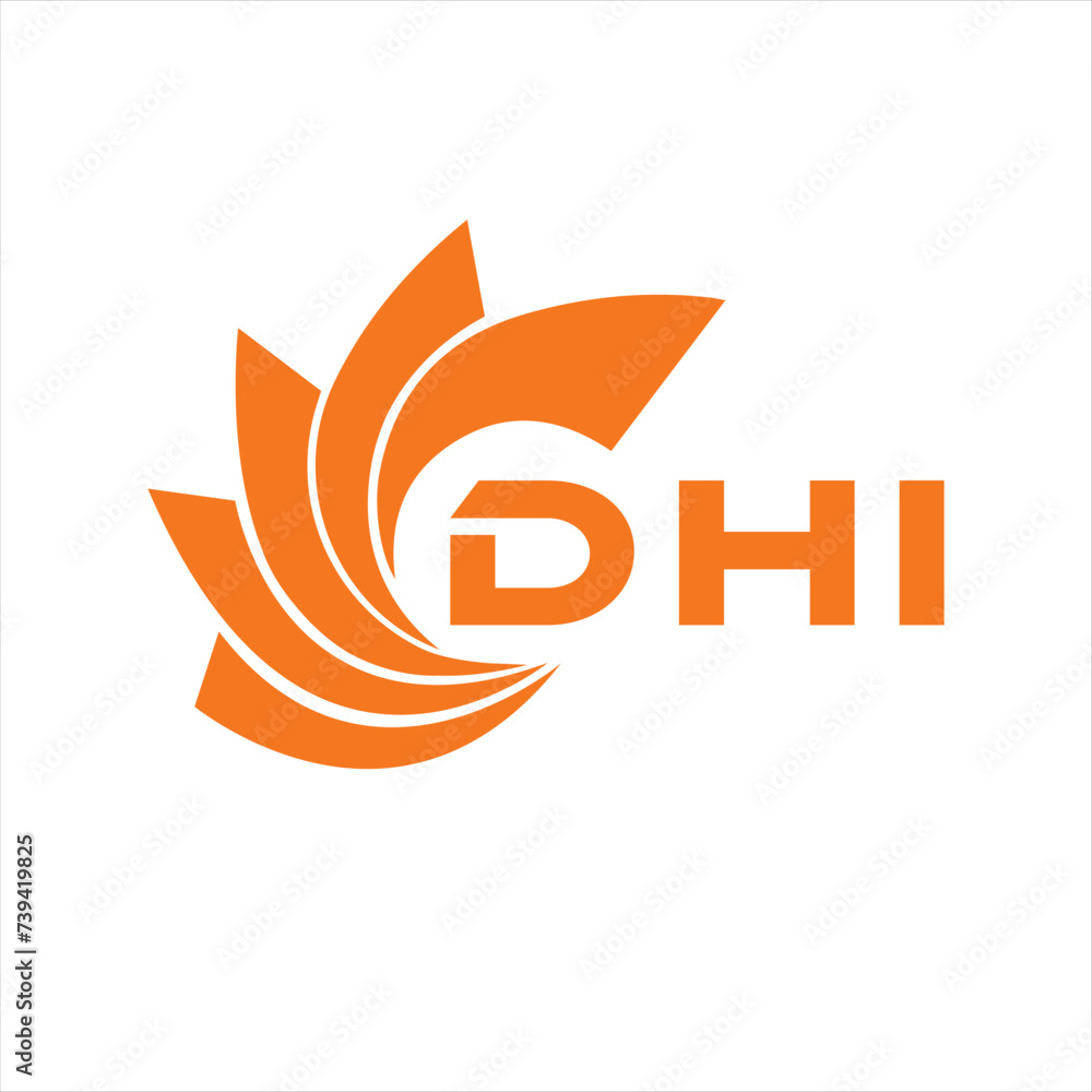 Fototapeta premium DHI letter design. DHI letter technology logo design on white background. DHI Monogram logo design for entrepreneur and business