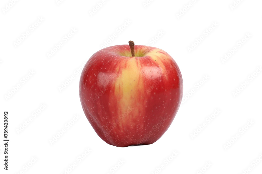 red apple isolated on transparent background - Generative AI red apple isolated on transparent background - Generative AI