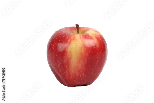 red apple isolated on transparent background - Generative AI 