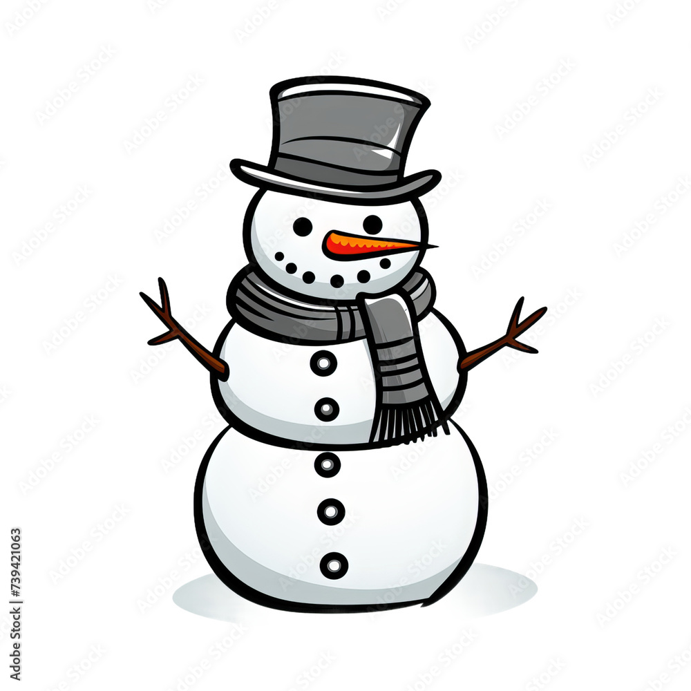 snowman with a broom snowman with a broom