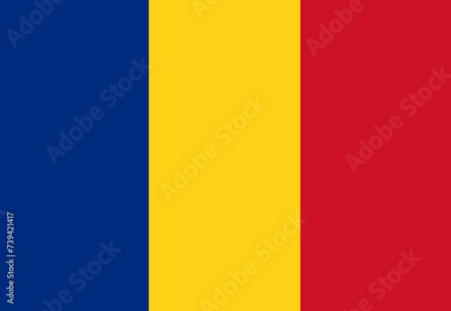 Flag of Romania. Romanian flag. National Romanian symbol