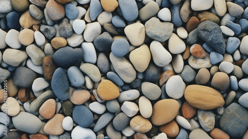 a pile of rocks, in the style of light yellow and light indigo, polished concrete, rustic texture, birds-eye-view, generative AI a pile of rocks, in the style of light yellow and light indigo, polished concrete, rustic texture, birds-eye-view, generative AI