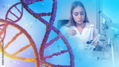 Woman is engaged in genetic...