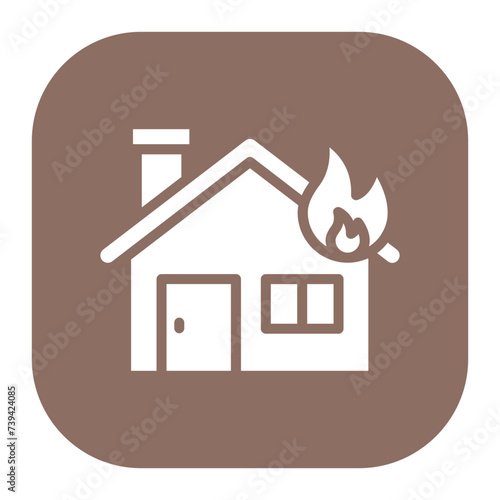 Burning House Icon