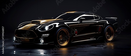 car, golden car, neon car, white car, black car, sports car wallpaper concept, new car launch, car, dark, sport, ai generated