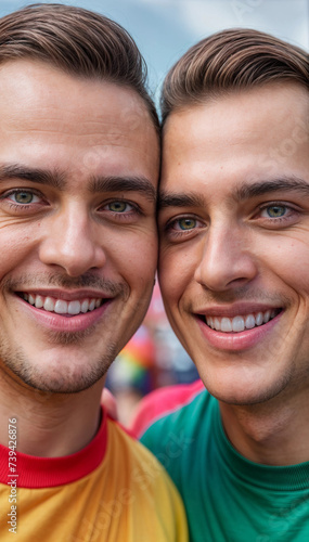 portrait of a happy gay couple 