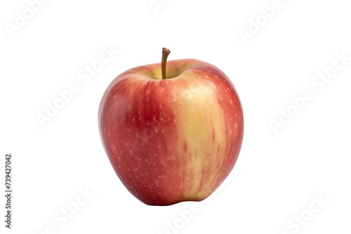 red apple isolated on transparent background - Generative AI 