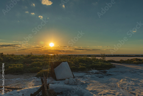 Atardecer en las salinas grandes, san jose de las salinas, Cordoba, Argentina