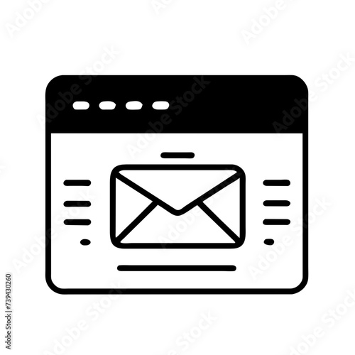 Mail icon for web, computer and mobile app. Envelope icon
