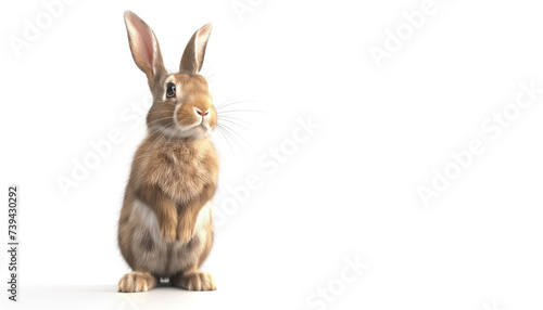 front view brown bunny isolated on white background © Rangga Bimantara
