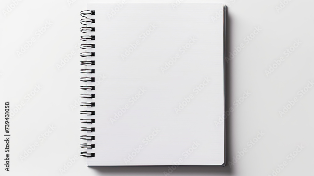 Blank Spiral Notepad. isolated on white background Blank Spiral Notepad. isolated on white background