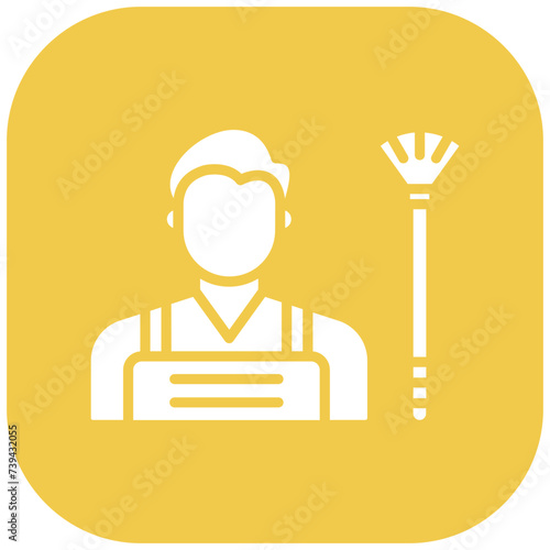 Cleaning Man Icon