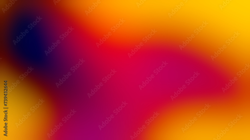 Red, Orange, Blue abstract soft poster background, vibrant color wave, noise texture cover header design.  