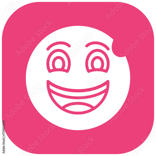 Grinning Face with Sweat Icon