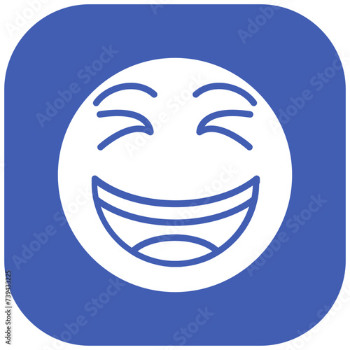 Grinning Squinting Face Icon