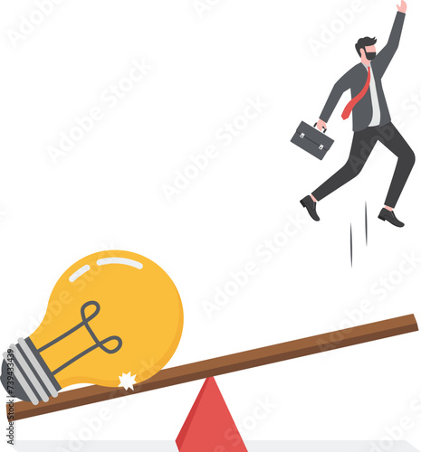 Idea to growth, Fail to success, aspiration and effort to invent new innovation, learn from mistake or motivation to success,

