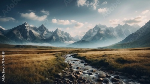 Beautiful Mountain Landscapes Background