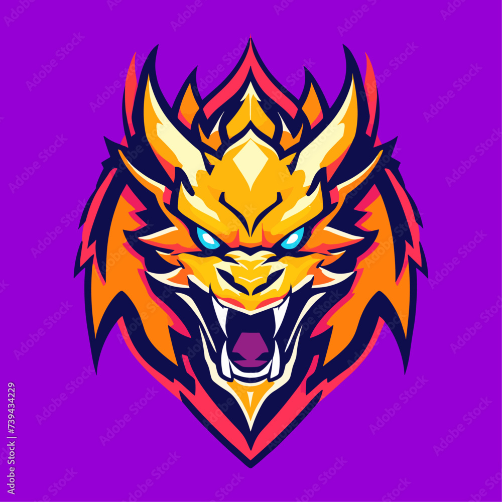 dragon head vector art for t-shirt
