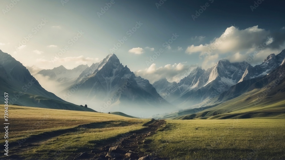 Obraz premium Beautiful Mountain Landscapes Background