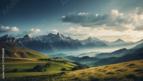 Beautiful Mountain Landscapes Background © Damian Sobczyk