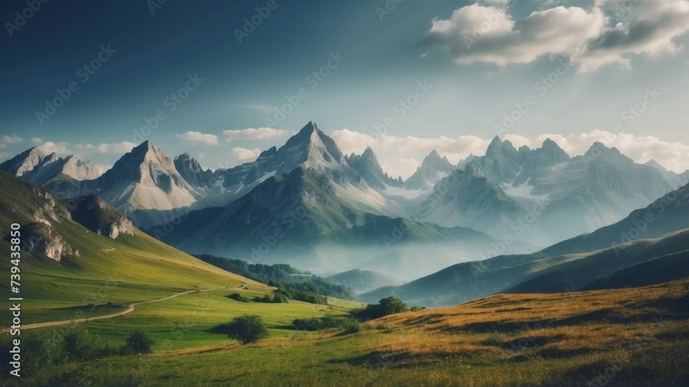 Beautiful Mountain Landscapes Background