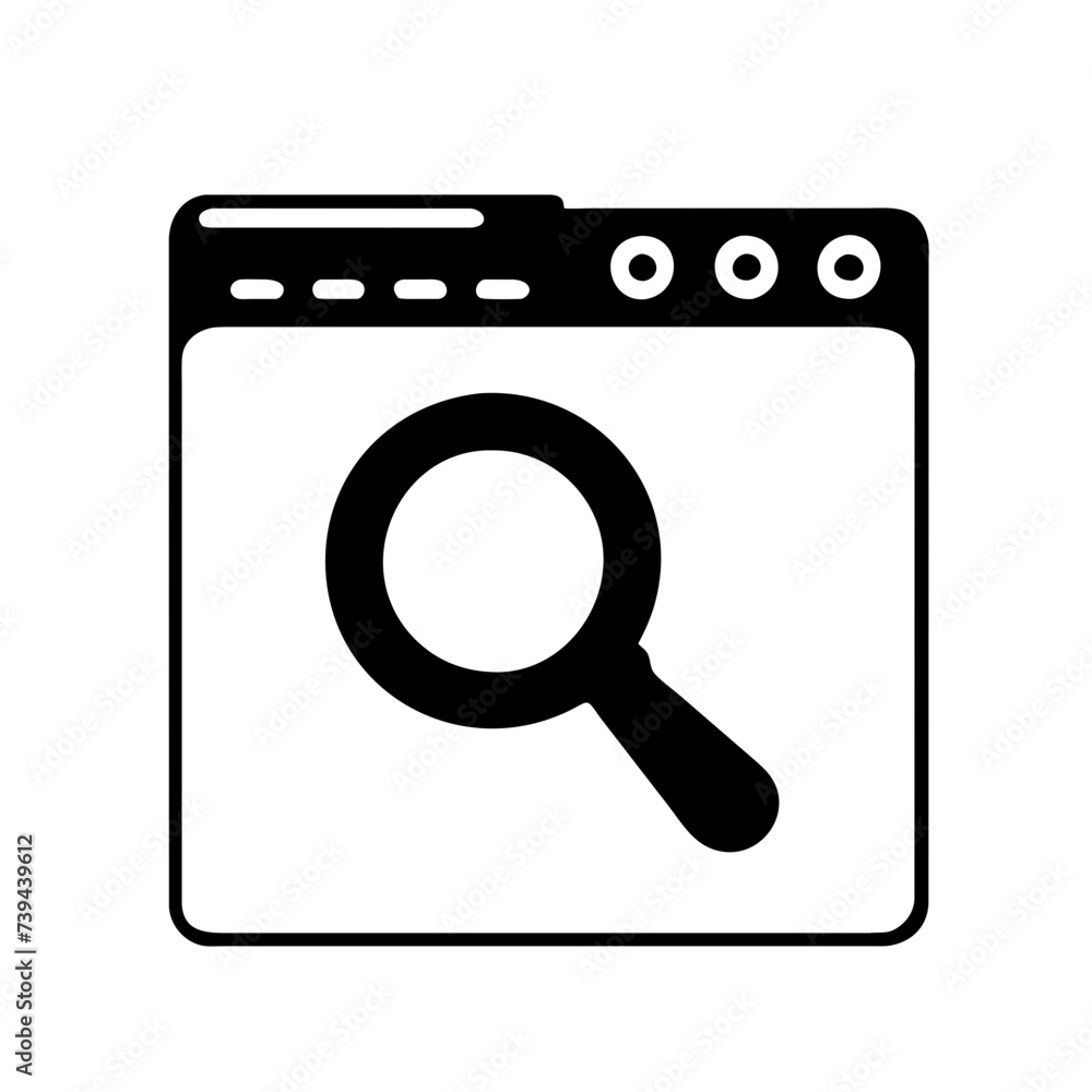 Search icon. Magnifying glass icon, vector magnifier icon Search icon. Magnifying glass icon, vector magnifier icon