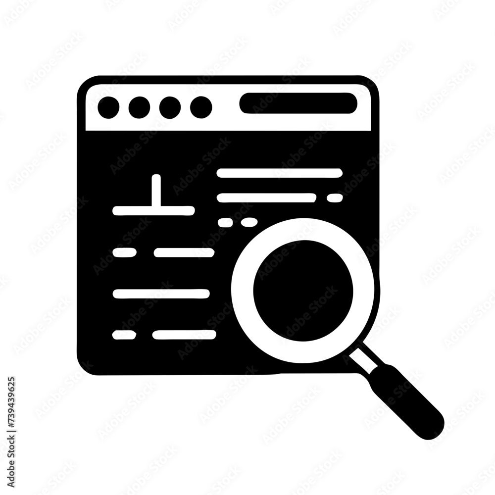 Search icon. Magnifying glass icon, vector magnifier icon Search icon. Magnifying glass icon, vector magnifier icon