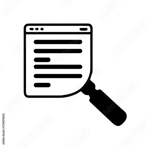 Search icon. Magnifying glass icon, vector magnifier icon