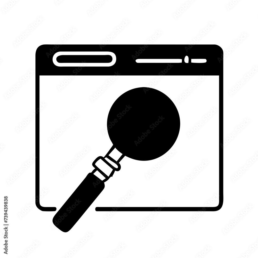 Search icon. Magnifying glass icon, vector magnifier icon Search icon. Magnifying glass icon, vector magnifier icon