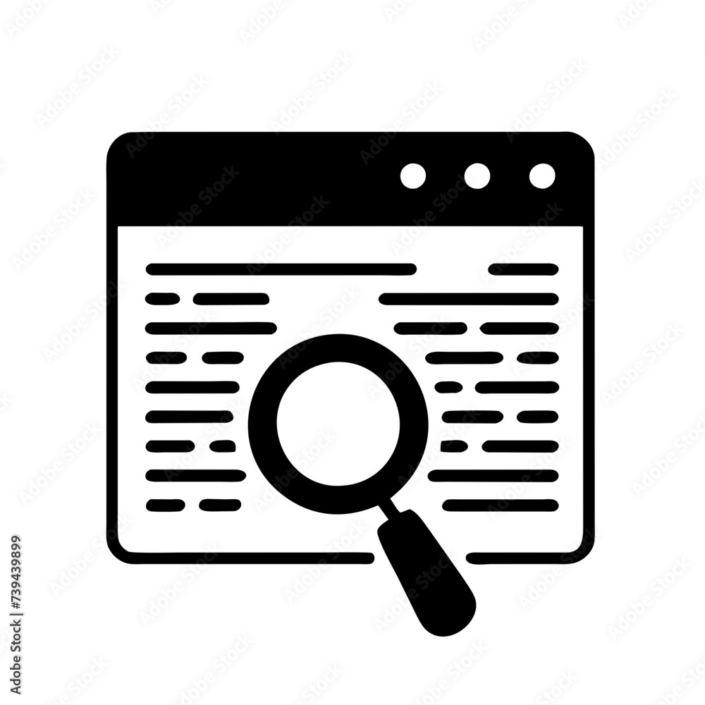 Search icon. Magnifying glass icon, vector magnifier icon Search icon. Magnifying glass icon, vector magnifier icon