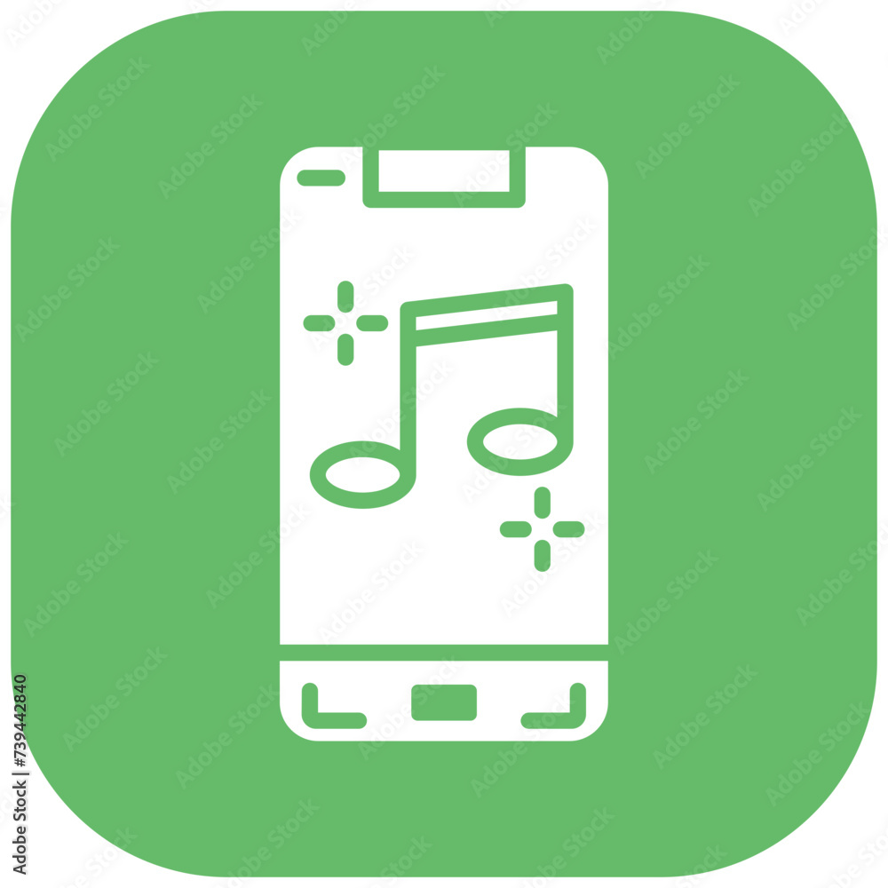Mobile Music App Icon Mobile Music App Icon