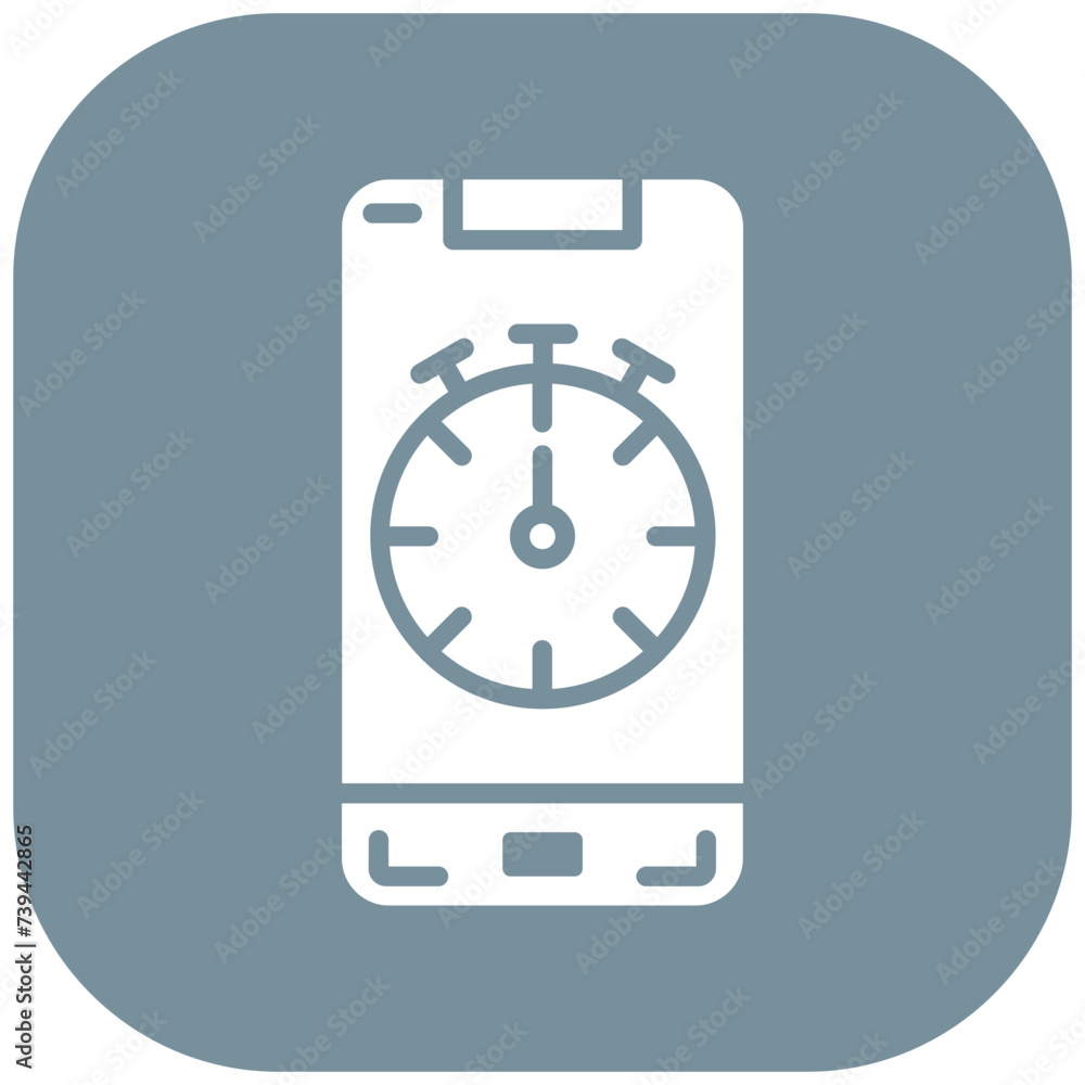 Mobile Stopwatch Icon Mobile Stopwatch Icon