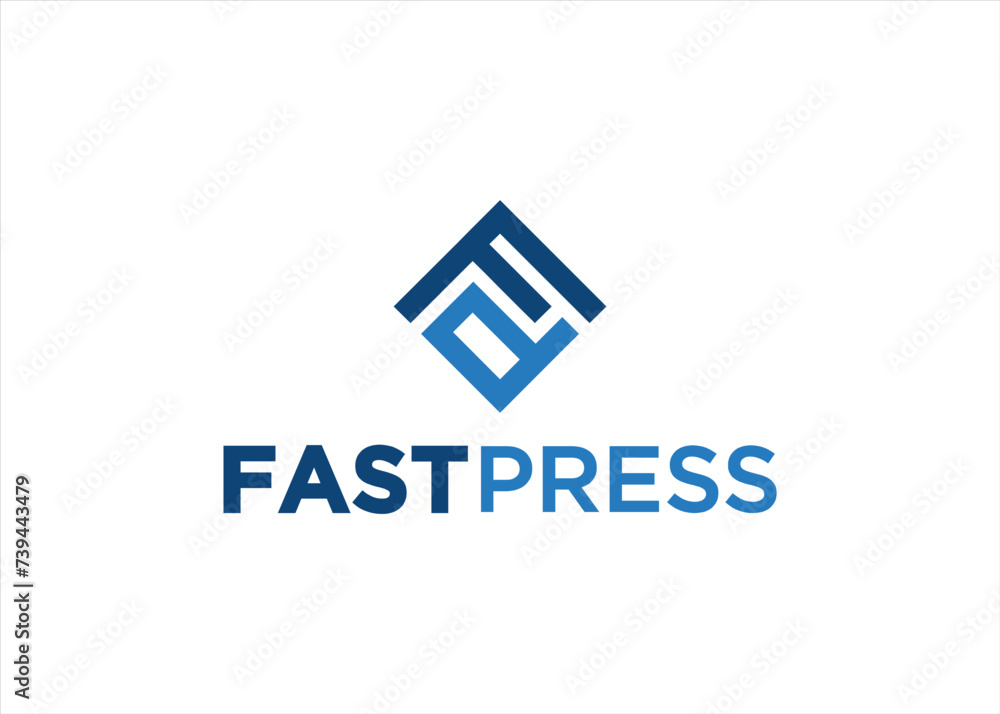 F and P logo design technology F and P logo design technology
