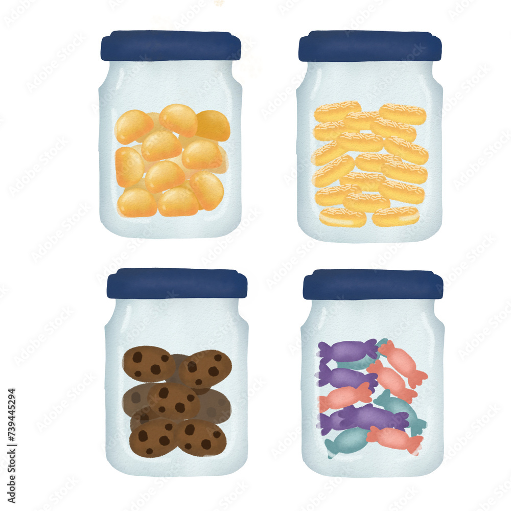 Cookies and Candy in Jar Cookies and Candy in Jar