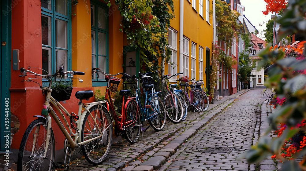 bicycles in the street