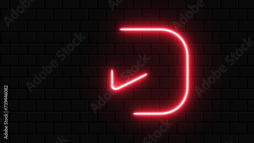 YouTube icon animation. 4k video.