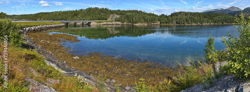 Road bridge Simlestraumen in Norway, Europe 