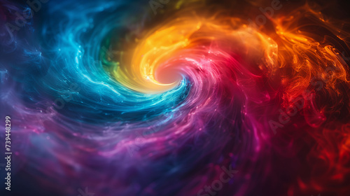 rainbow color spiral against dark background (1)